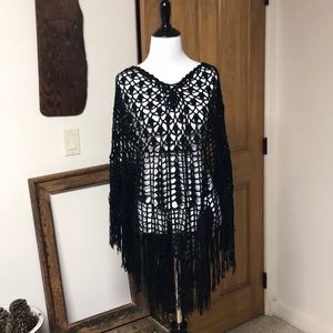 Alberto Makali Crocheted Poncho